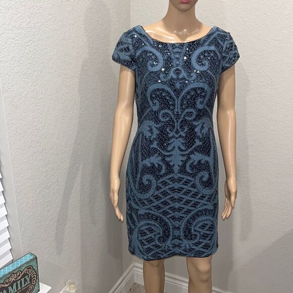 Vintage  ADRIANNA PAPELL designer Dress - Picture 1 of 6